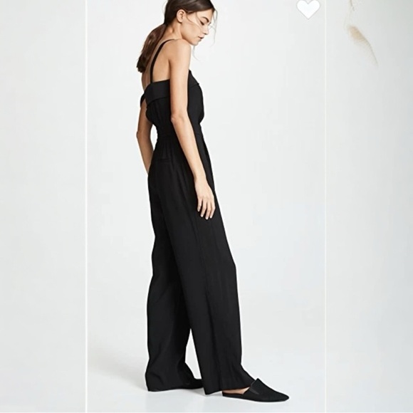 NWT VINCE Black Tuxedo Jumpsuit, Size 14 - Picture 4 of 15